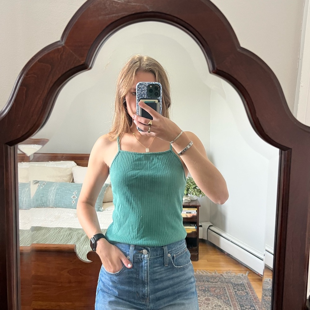 American Eagle Outfitters Teal Tank Top